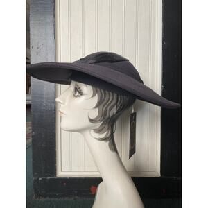 vintage 1980s gray wool saucer hat mr john beaded sequin platter 80s fashion